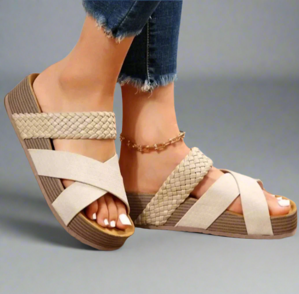 Sandals For Women | Multi Strap Slide Platform Sole