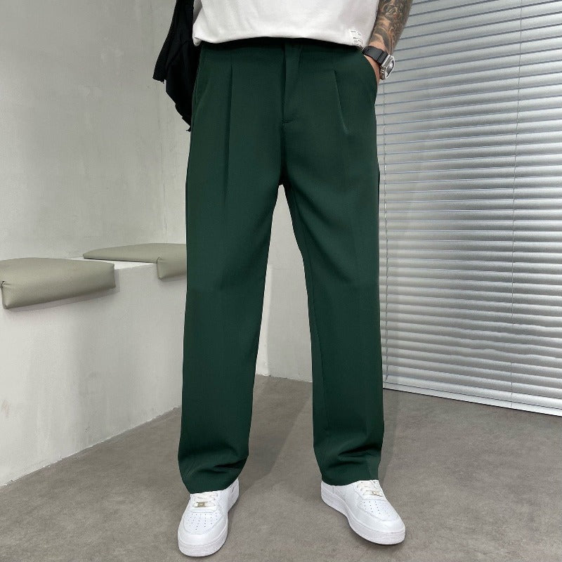 Men’s Trousers | Straight Leg Pleated Front