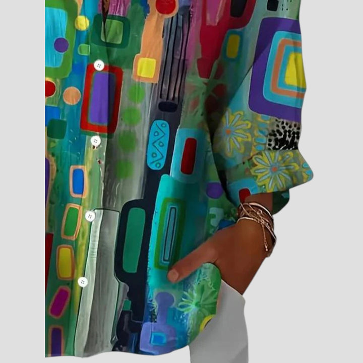 Women’s Blouse | Long-Sleeve Abstract Print
