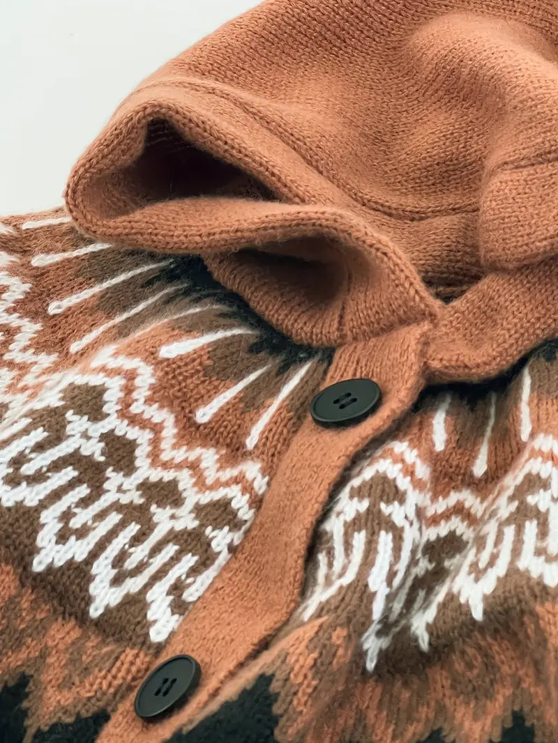 Women’s Cardigan |  Patterned Upper Section