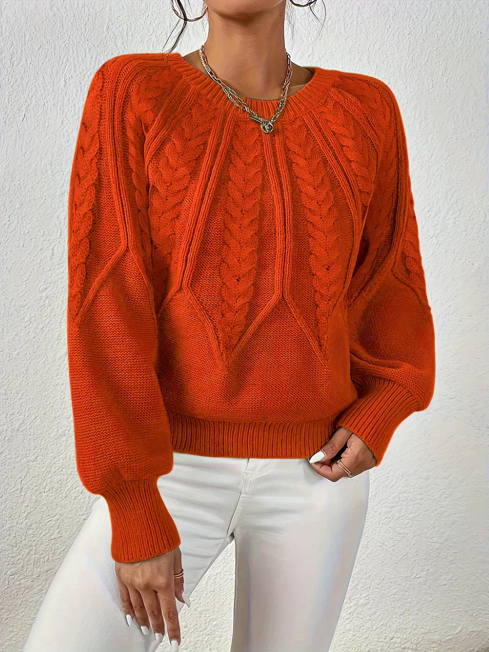 Women's Sweater | Raised Cable Detailing