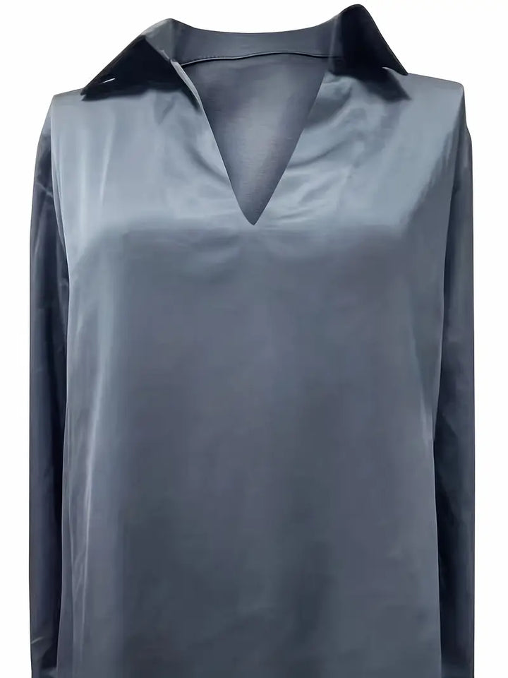 Women’s Blouse | Collared V-Neck