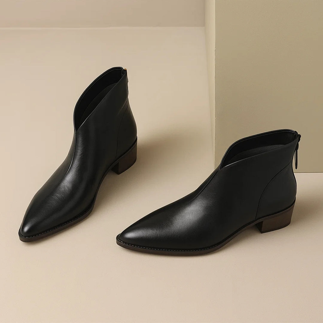 Boots For Women | Pointed Toe Smooth Shaft