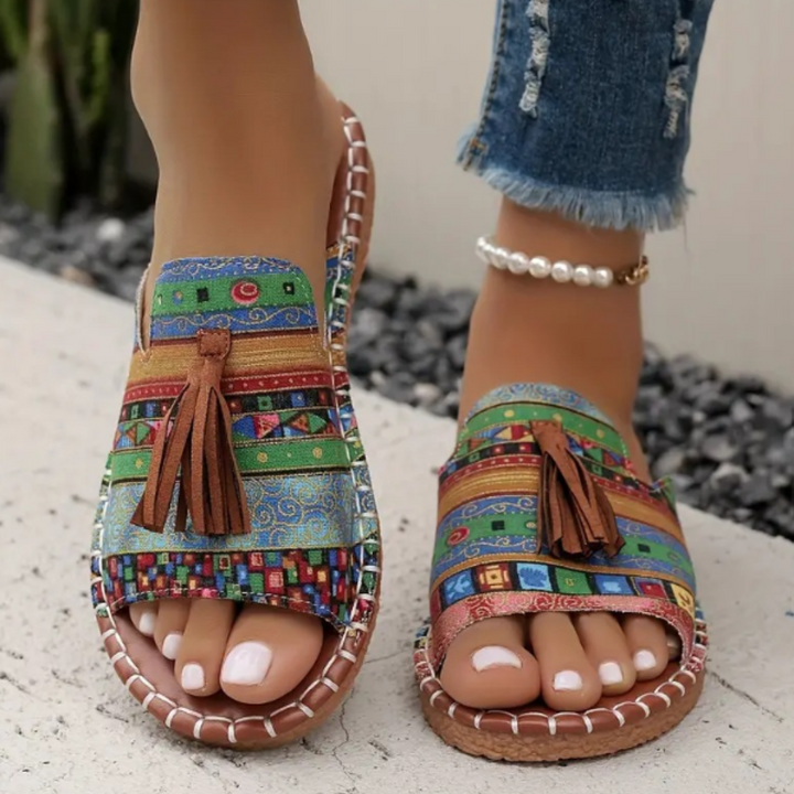 Sandals For Women | Open Toe Patterned Slide