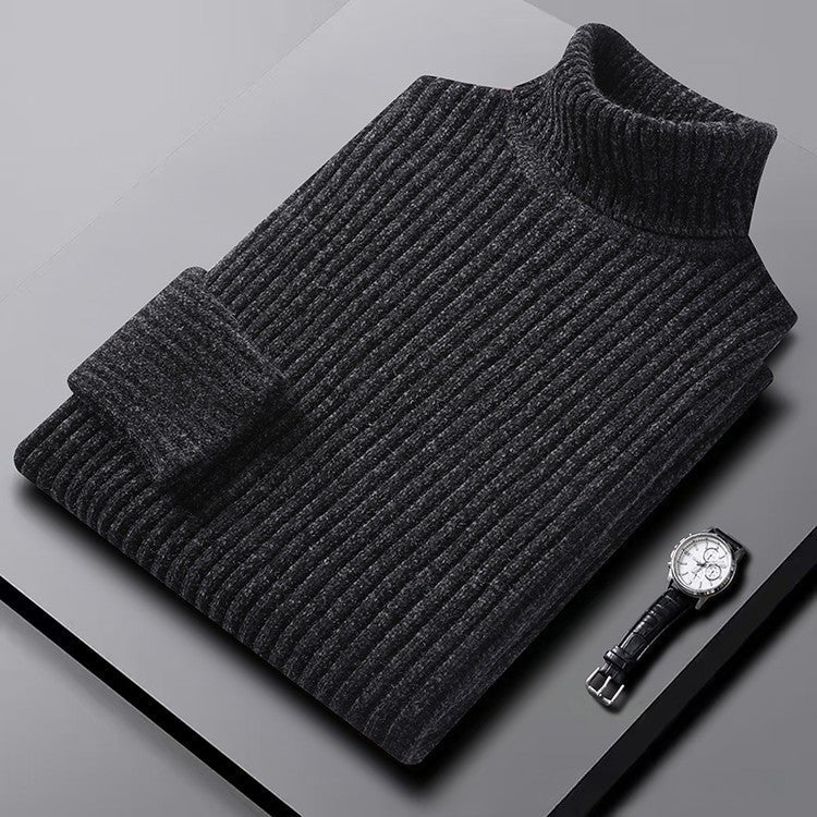 Men’s Sweater | High Neck Ribbed Design