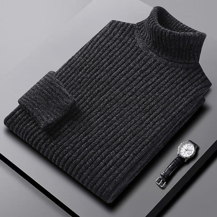 Men’s Sweater | High Neck Ribbed Design