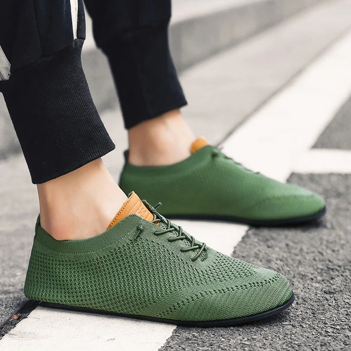Men's Slip on Shoes | Low-Top Knit Lace Detail