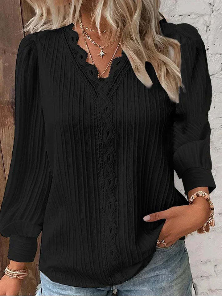 Women’s Blouse | Pleated Long-Sleeve
