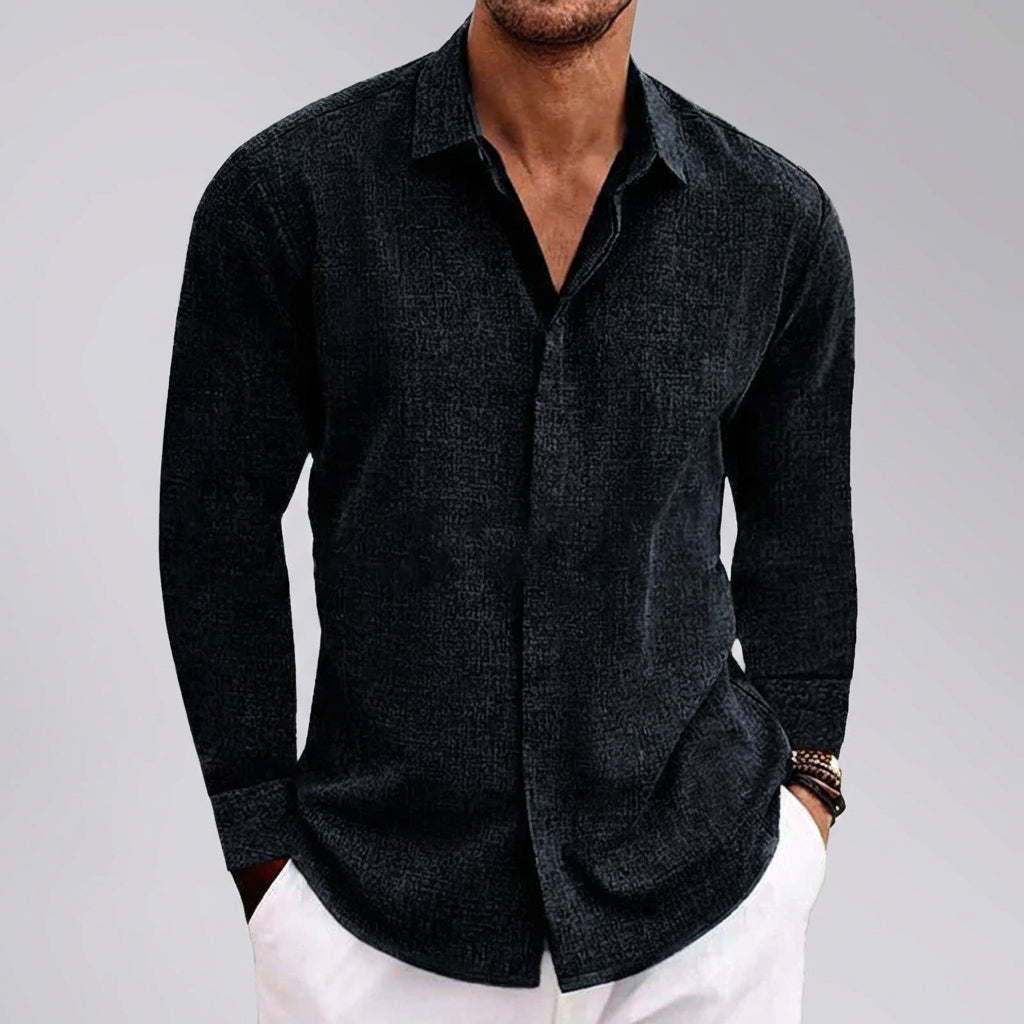 Men's Long Sleeve Shirt | Textured