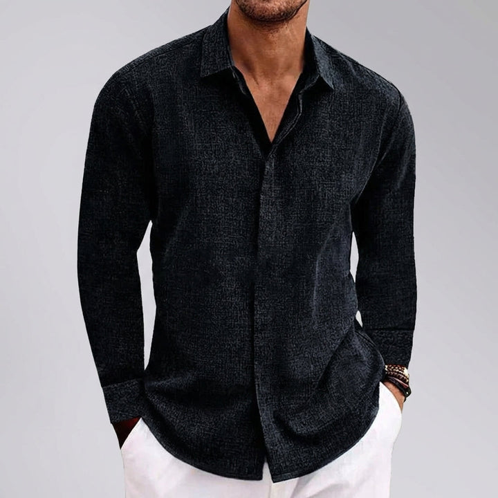 Men's Long Sleeve Shirt | Textured