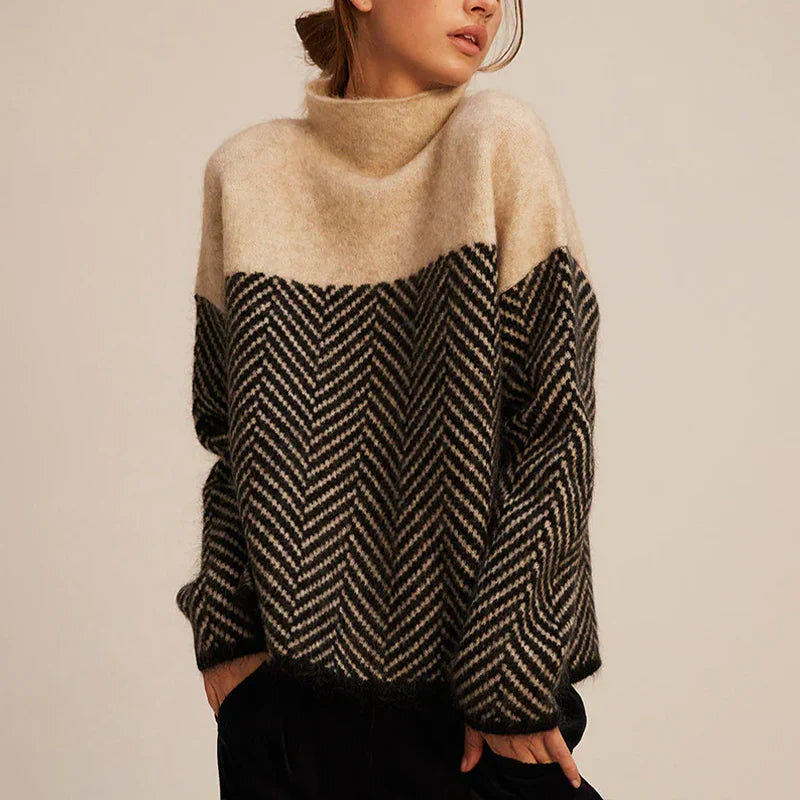 Women's Sweater | Contrast Upper Panel