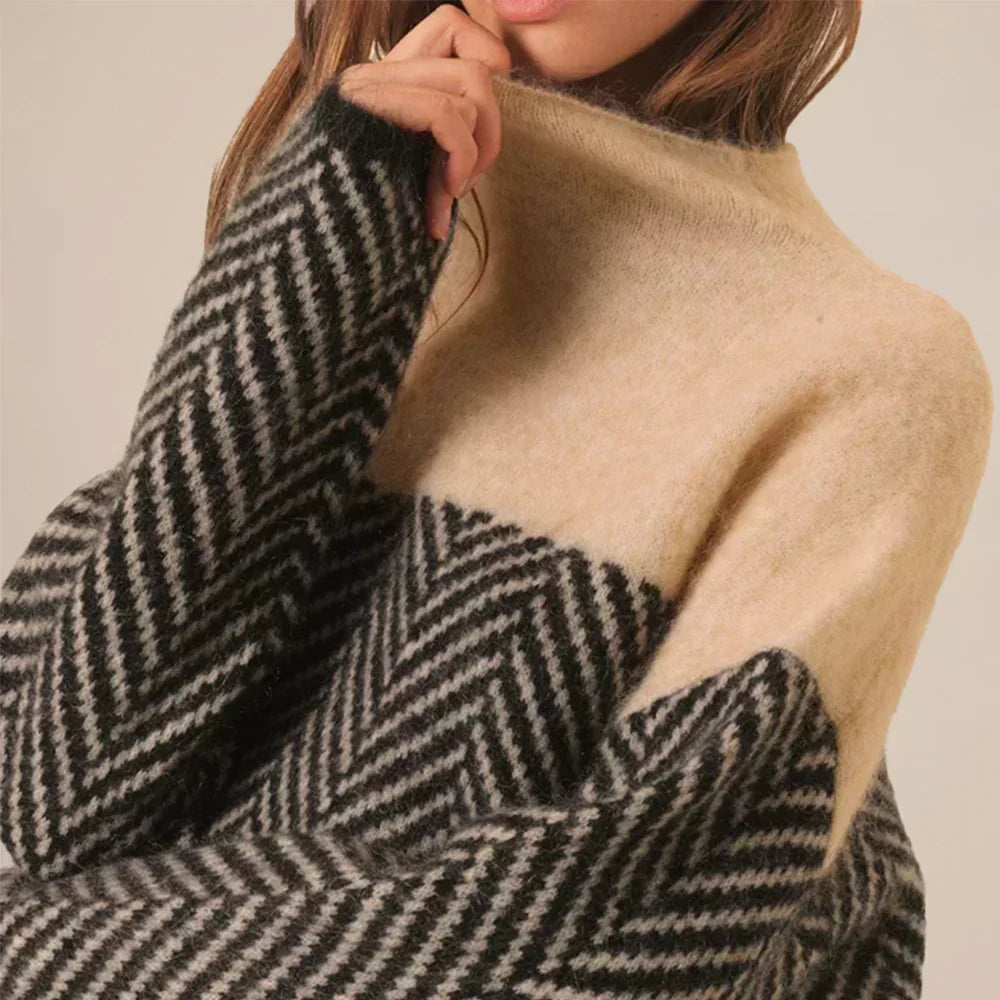 Women's Sweater | Contrast Upper Panel