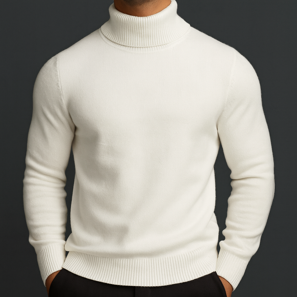 Men’s Sweater | Turtleneck Ribbed Hem