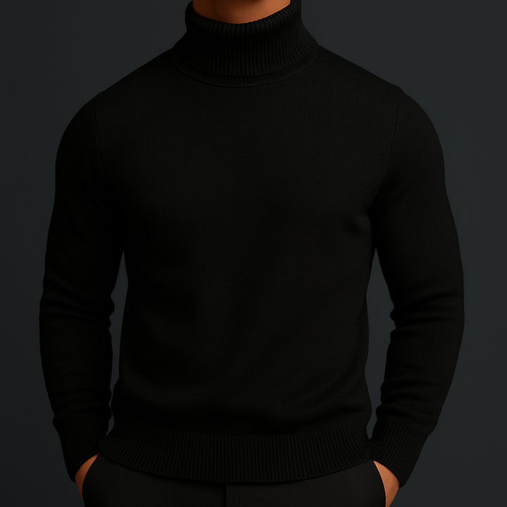Men’s Sweater | Turtleneck Ribbed Hem