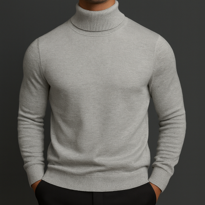 Men’s Sweater | Turtleneck Ribbed Hem