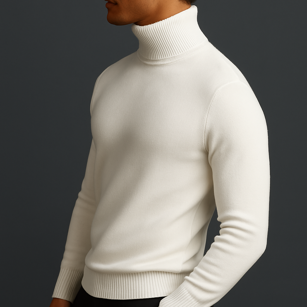 Men’s Sweater | Turtleneck Ribbed Hem