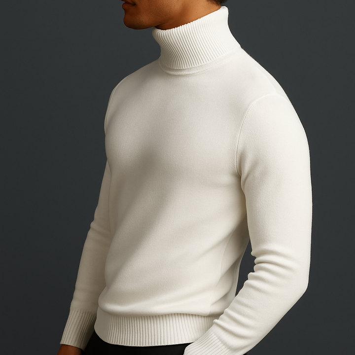 Men’s Sweater | Turtleneck Ribbed Hem