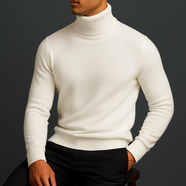 Men’s Sweater | Turtleneck Ribbed Hem