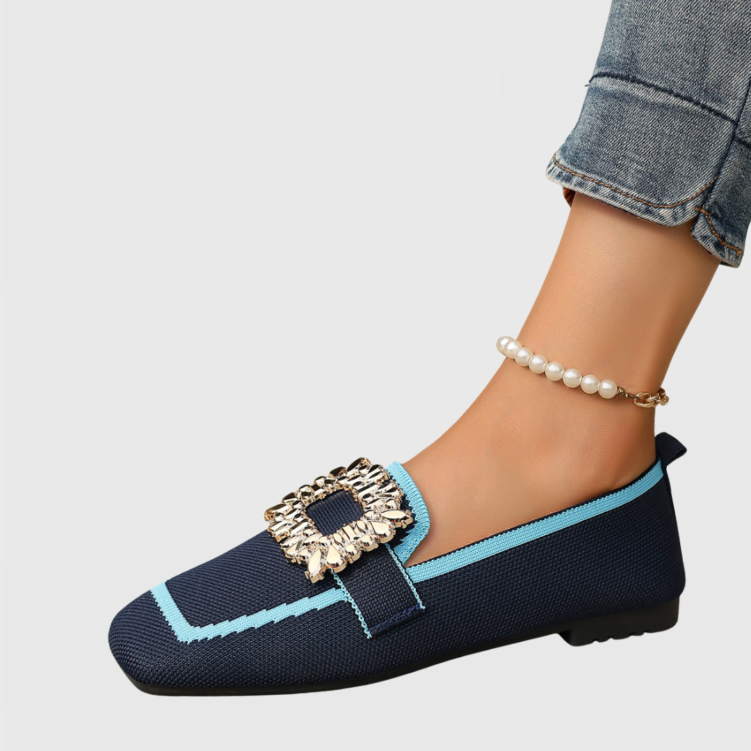 Loafers for Women | Square Toe Buckle Detail