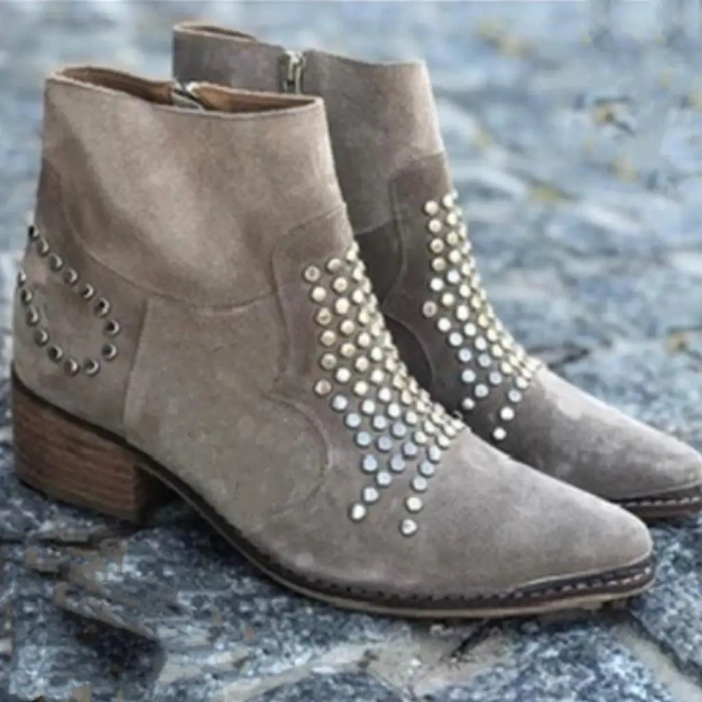 Boots for Women | Stud Detail Block Heel