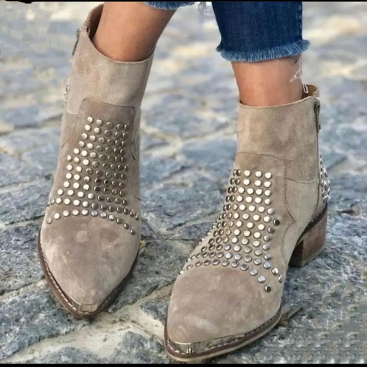 Boots for Women | Stud Detail Block Heel