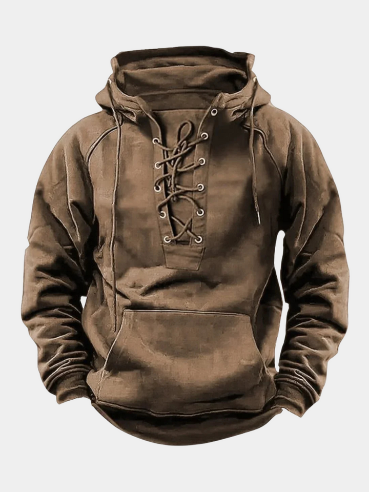 Men’s Hoodie | Lace Up Front Design