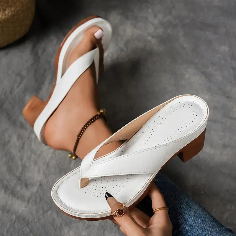 Sandals for Women | Platform Thong Block Heel