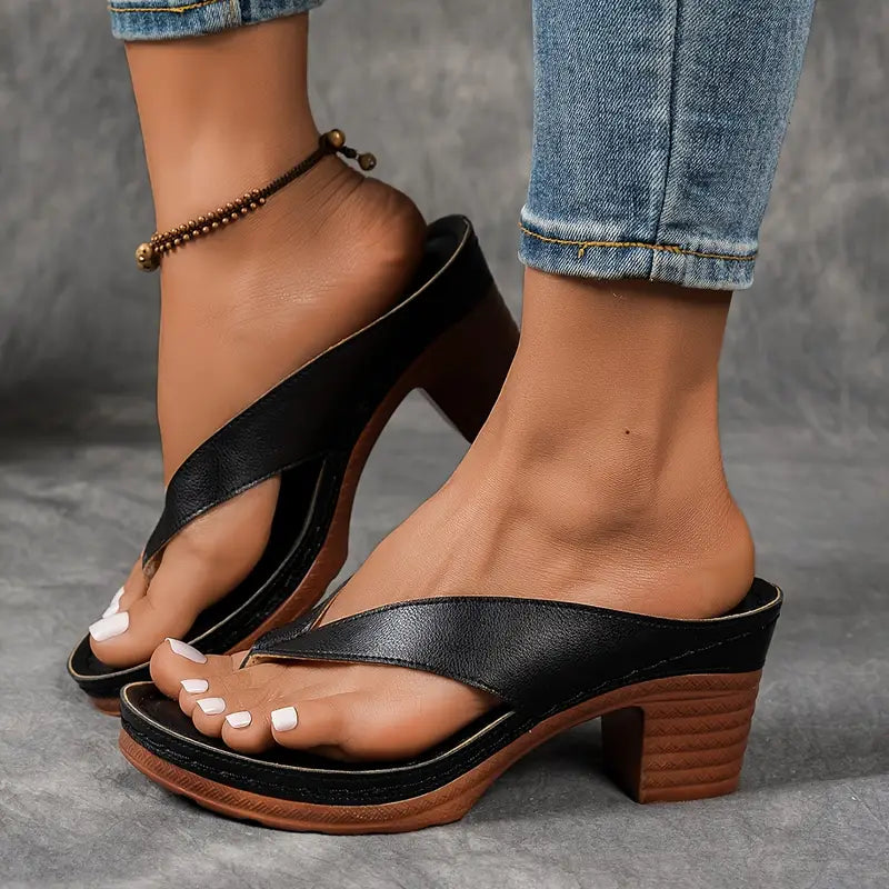 Sandals for Women | Platform Thong Block Heel