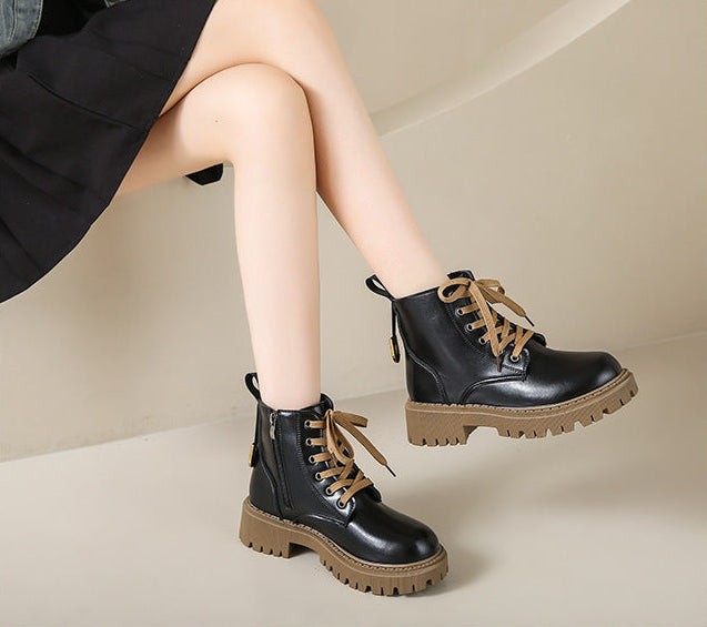 Boots For Women | Side Zipper Round Toe