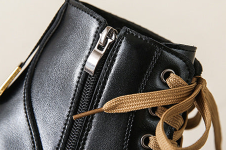 Boots For Women | Side Zipper Round Toe