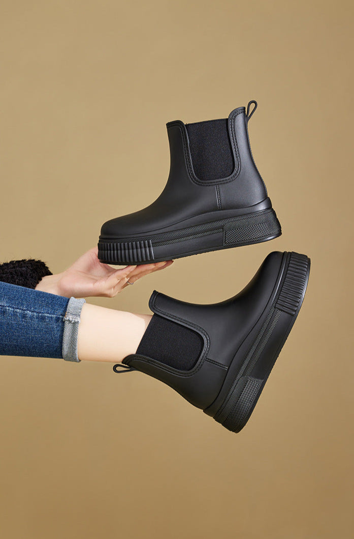 Boots For Women | Platform Ankle Elastic Side Panels