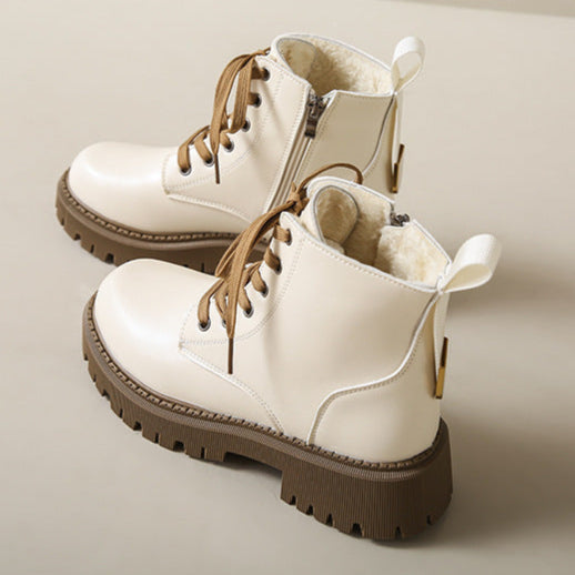 Boots For Women | Side Zipper Round Toe