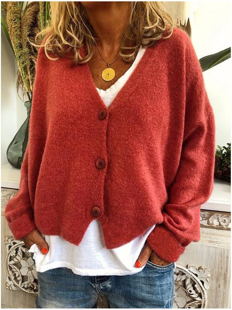 Women’s Cardigan | V-Neckline Button Front Closure
