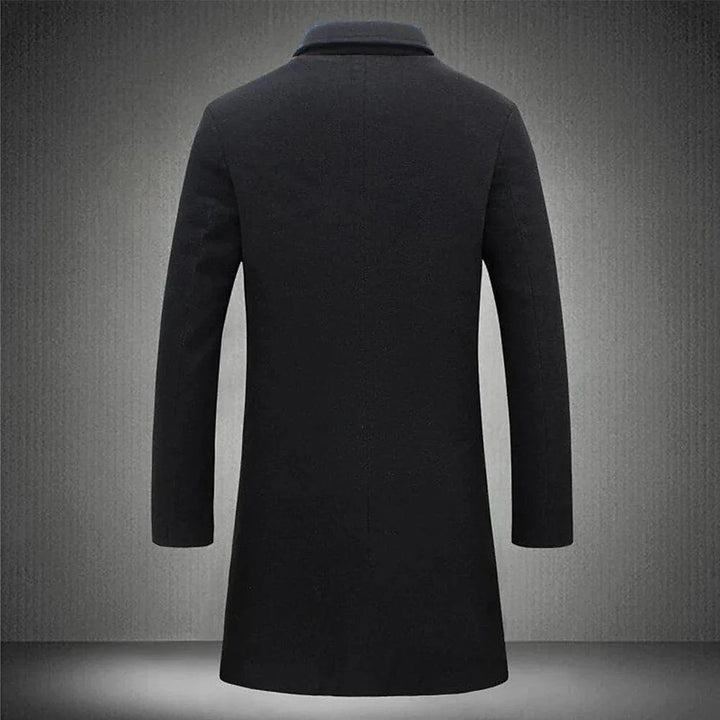 Men's Winter Coat | Longline Button-Front Overcoat