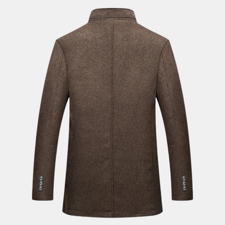 Men's Winter Coat | Button-Up with Pockets