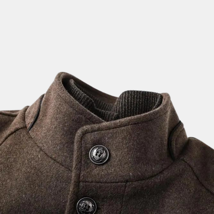 Men's Winter Coat | Button-Up with Pockets
