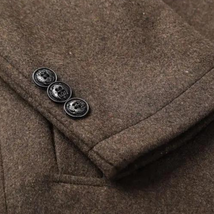 Men's Winter Coat | Button-Up with Pockets
