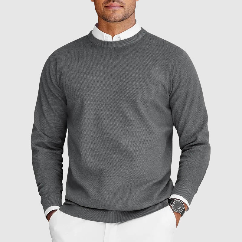 Men’s Sweater | Crew Neck Ribbed Hem