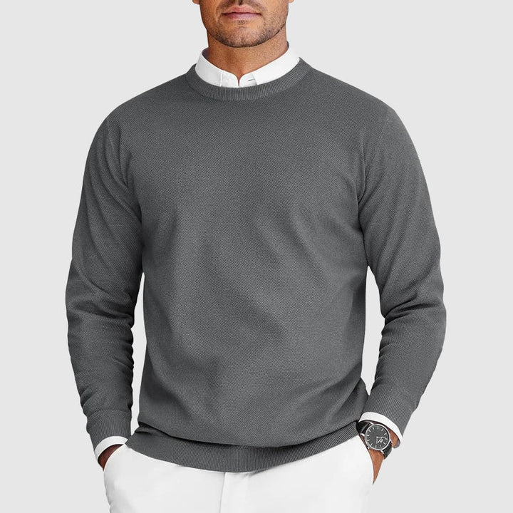 Men’s Sweater | Crew Neck Ribbed Hem