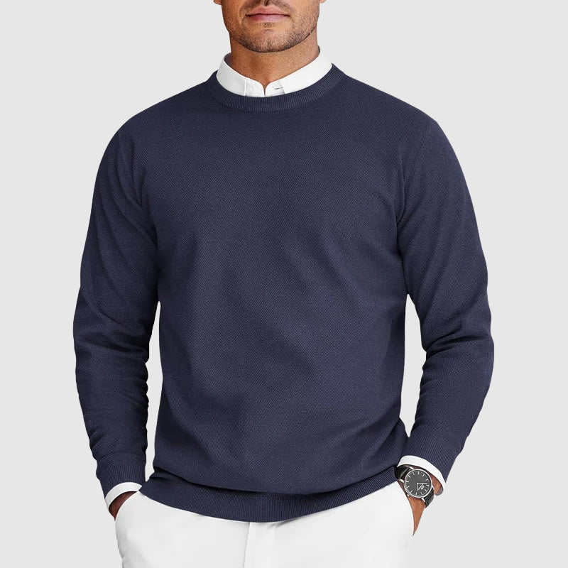 Men’s Sweater | Crew Neck Ribbed Hem