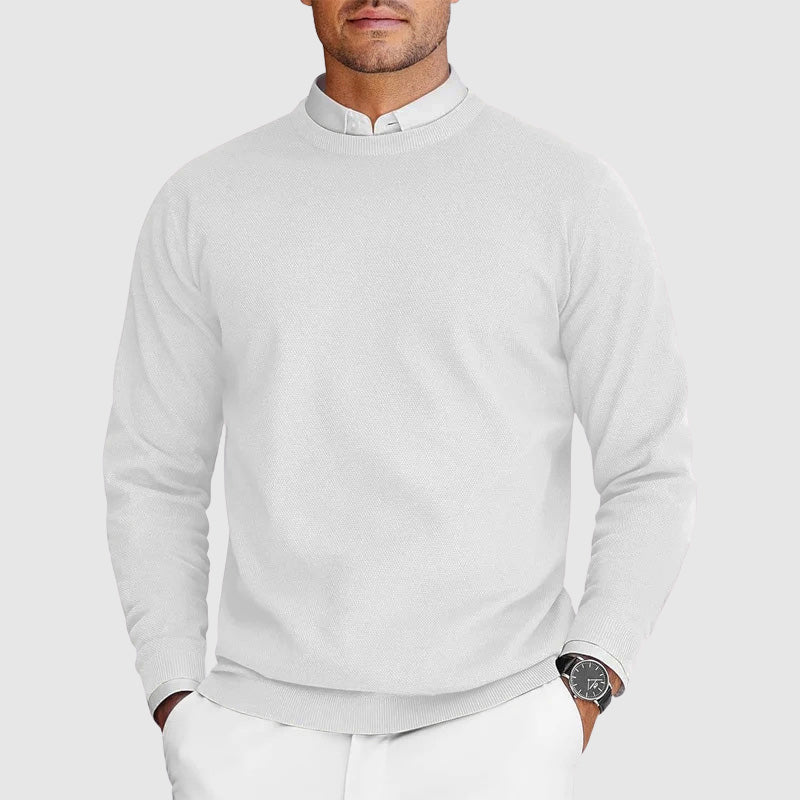 Men’s Sweater | Crew Neck Ribbed Hem