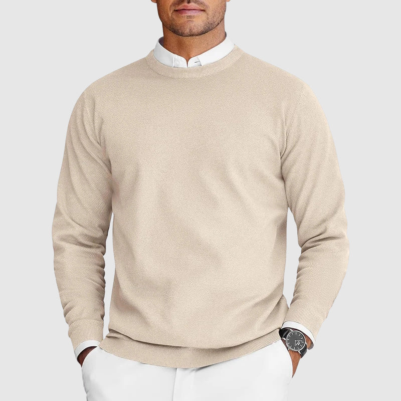 Men’s Sweater | Crew Neck Ribbed Hem