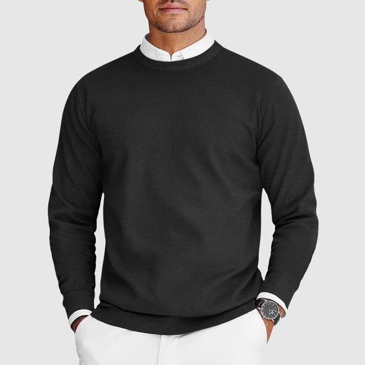Men’s Sweater | Crew Neck Ribbed Hem