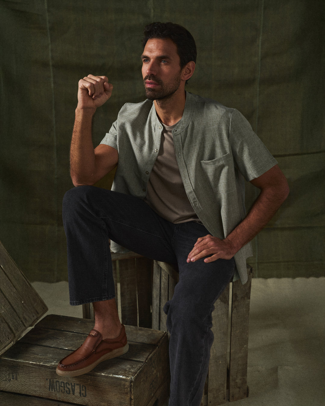 Men's Slip on Shoes | Low-Cut Stitched Upper