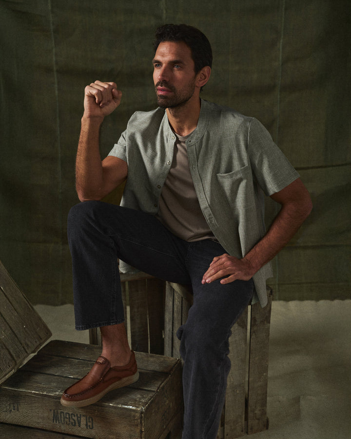 Men's Slip on Shoes | Low-Cut Stitched Upper