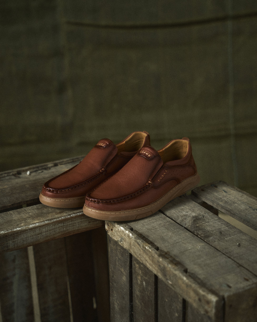 Men's Slip on Shoes | Low-Cut Stitched Upper