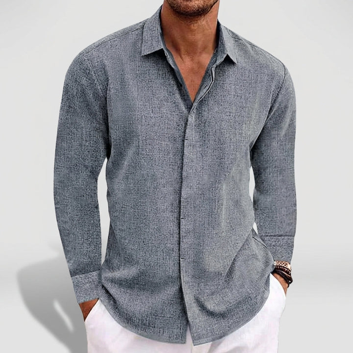 Men's Long Sleeve Shirt | Textured