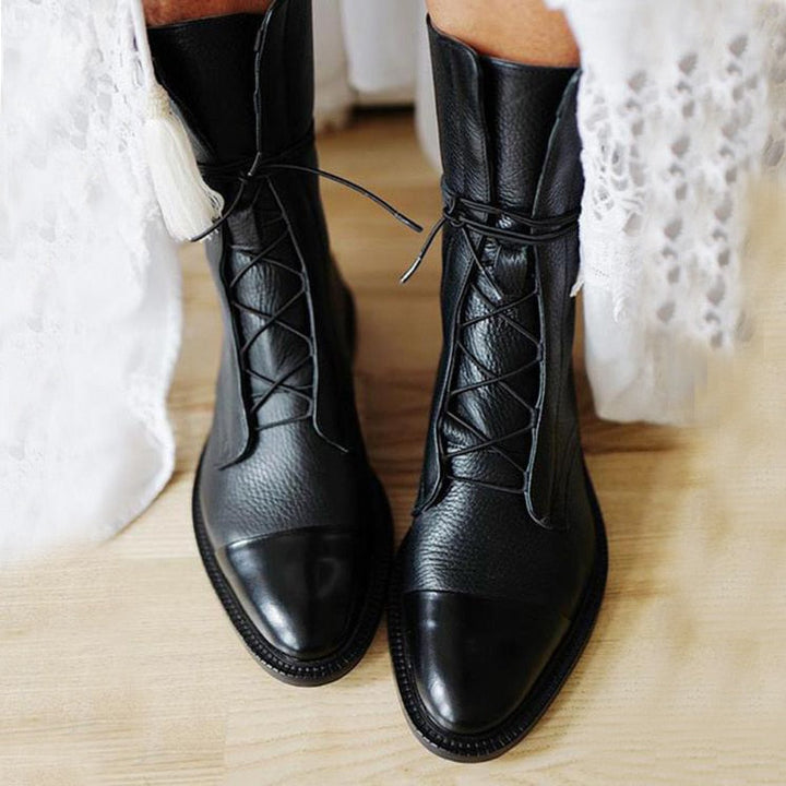 Boots for Women | Lace-Up Low Heel