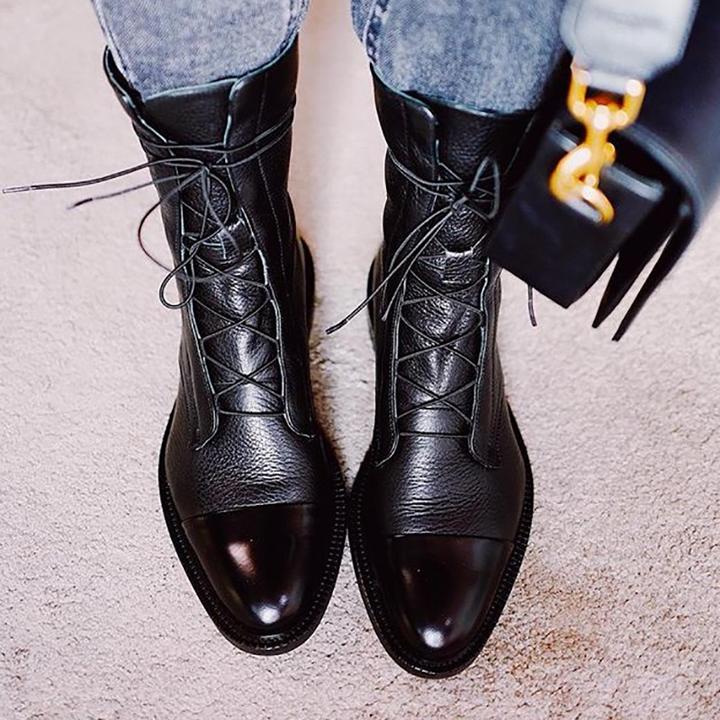 Boots for Women | Lace-Up Low Heel