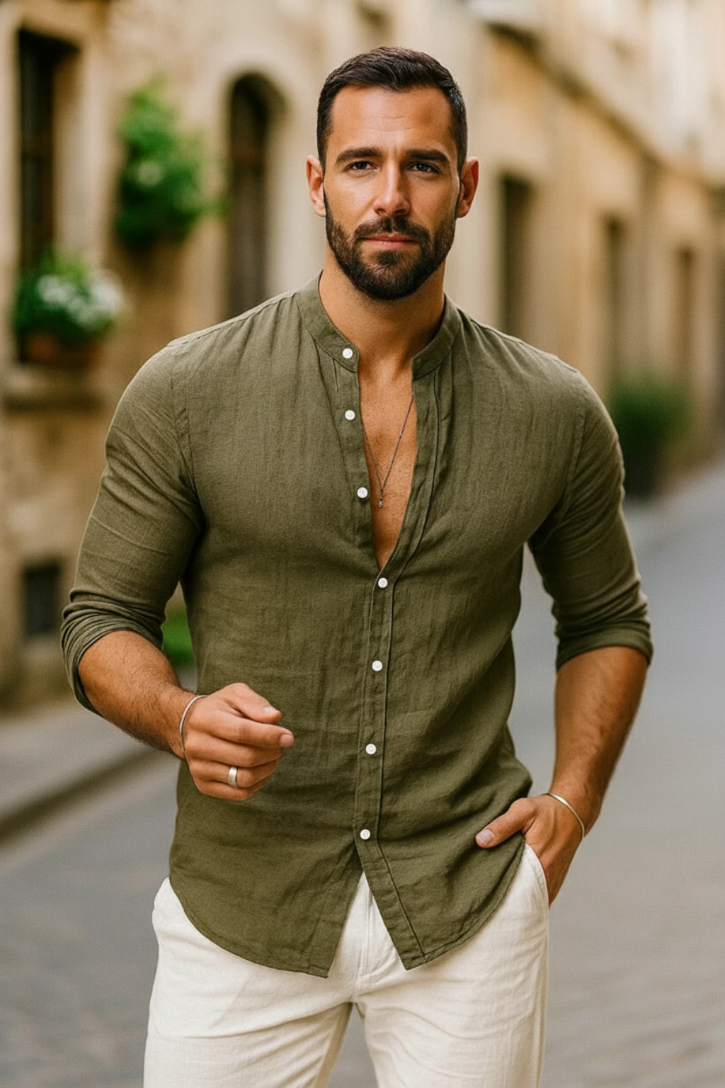 Men's Casual Shirt | 3/4 Sleeve